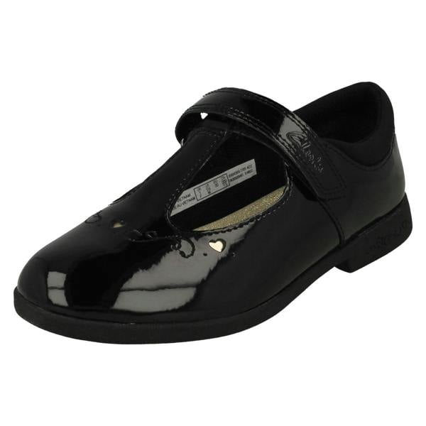 Clarks Girls Clarks Smart T-Bar School Shoes Magic Step Lo