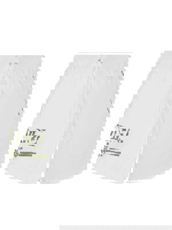 Amiri Ma Bar Logo Swimshorts White Khaki