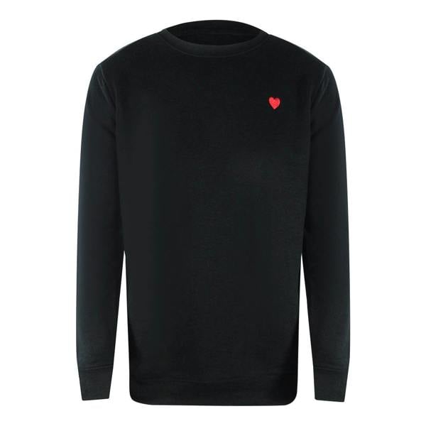 Moschino Love Moschino Small Heart Logo Black Sweatshirt