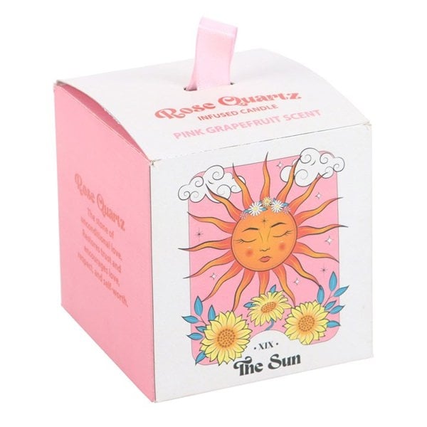 Serano The Sun Rose Quartz Crystal Chip Candle