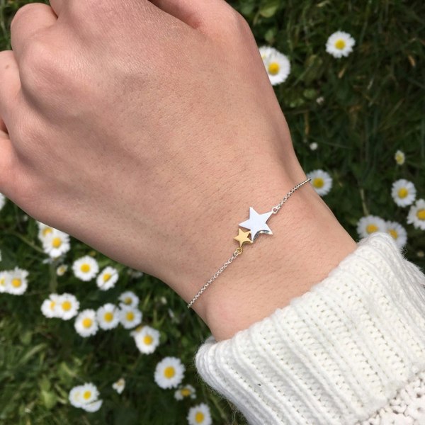 Seeing Stars Sterling Silver and Gold Plated Bracelet