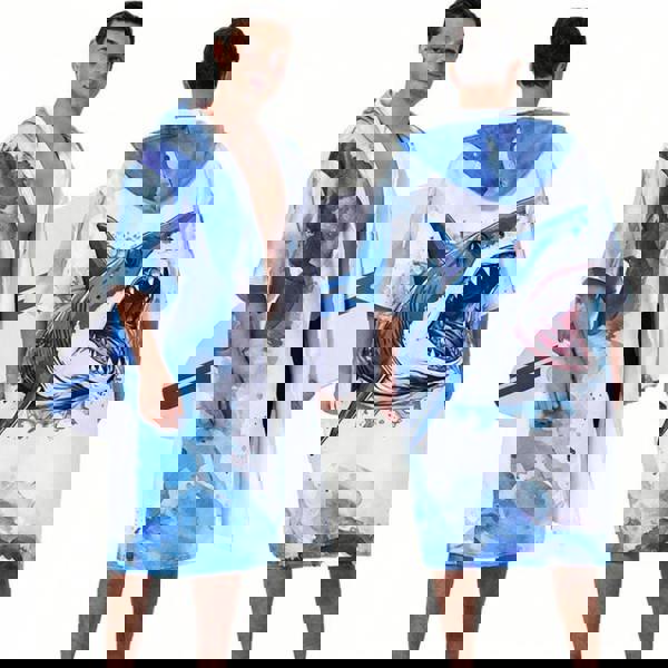 Leaper Zippered Sleeved Adult Hooded Cloak Bath Towel