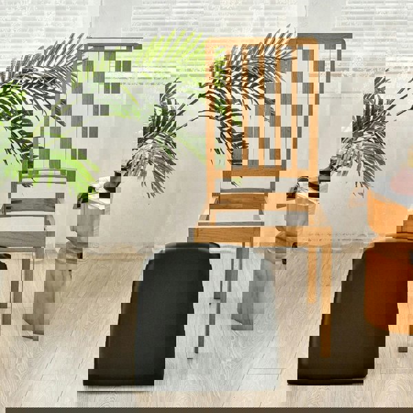 Anyhouz Chair Cover Plain Black Stretch Seat Cover for Home Dinning Kitchen Washable Removable