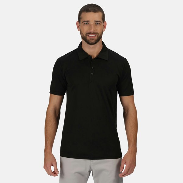 Regatta Mens Honestly Made Recycled Polo Shirt - Black