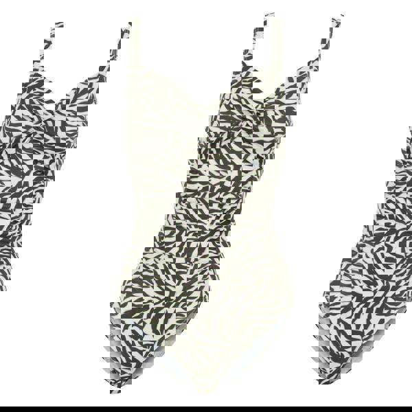 Regatta Womens/Ladies Sakari Zebra Print Tummy Control One Piece Swimsuit - Tonal Grey - 