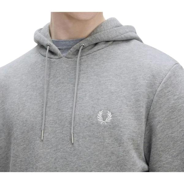 Fred Perry Tipped Grey Marl Hoodie XS