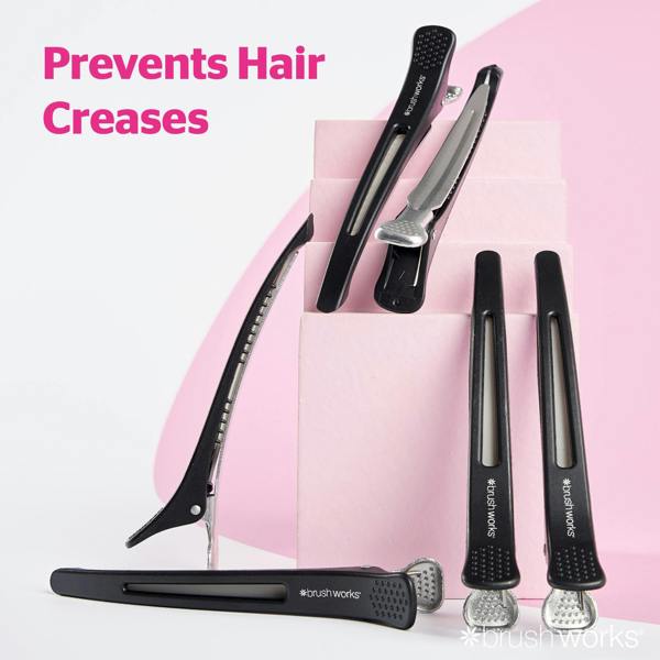 Brushworks No Crease Sectioning Hair Clips (Pack of 6)