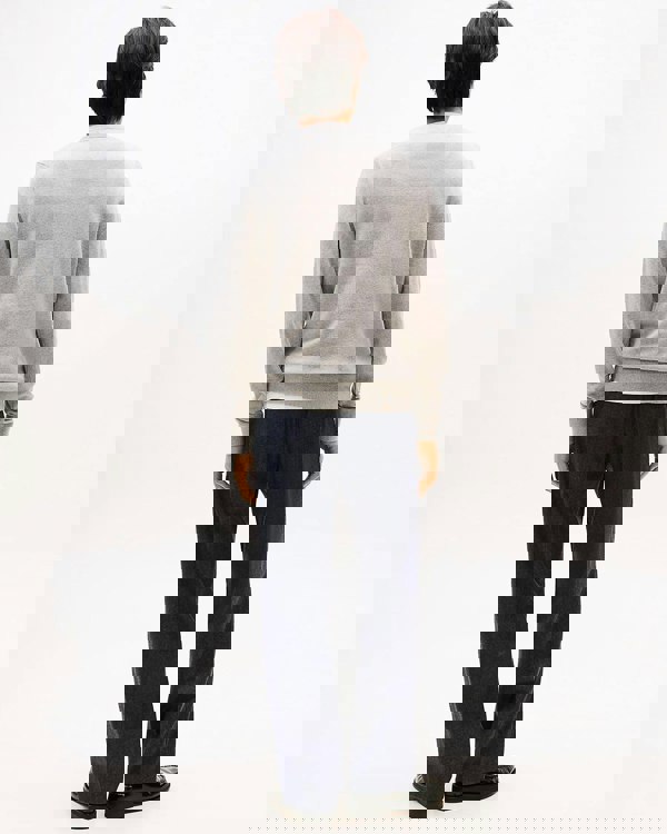 Tommy Hilfiger Pima Organic Cotton Mens Cashmere V-Neck Jumper - Light Grey Heather