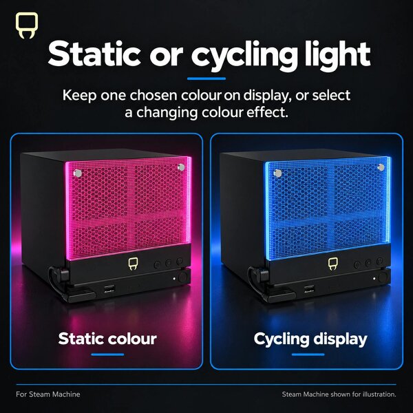 Venom Steam Machine LED Face Plate with Eight Colour Options