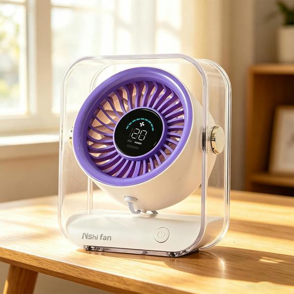Leaper Digital Display Portable Rechargeable Desktop Cooling Fan