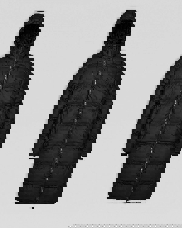 Rains Alta Long Unisex Puffer Jacket - 01 Black