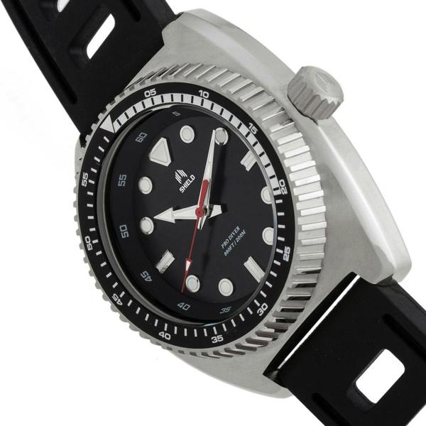 Shield Dreyer Men's Diver Strap Watch - Silver/Black - SLDSH107-2