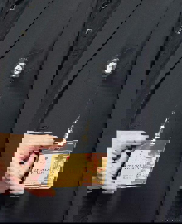 Durable Secure Retractable Clip Badge Reel for ID Cards & Keys | 10 Pack | Black