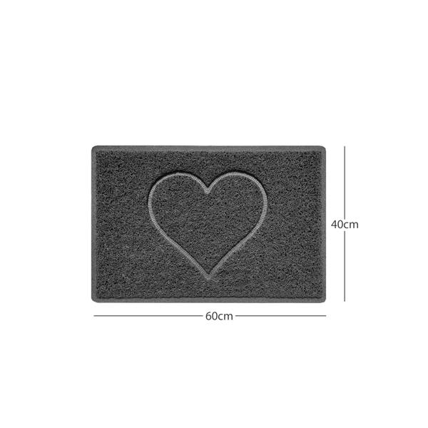 Nicoman "Heart" Embossed Loofah Textured Spaghetti Door Mat
