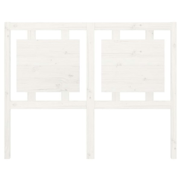 Berkfield Bed Headboard White 125.5x4x100 cm Solid Pine Wood