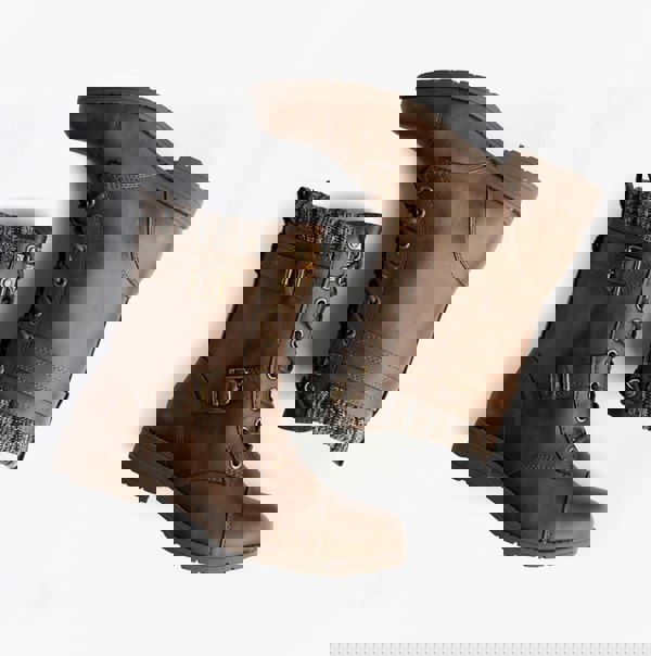 Rocket Dog BILLIE Womens Biker Boots Brown