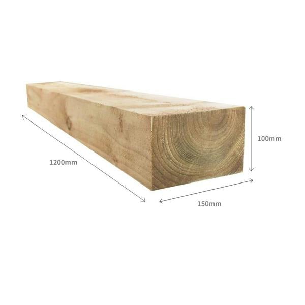 Snowdon Timber Treated Sleeper (H) 100mm (W) 150mm (L) 1.2m
