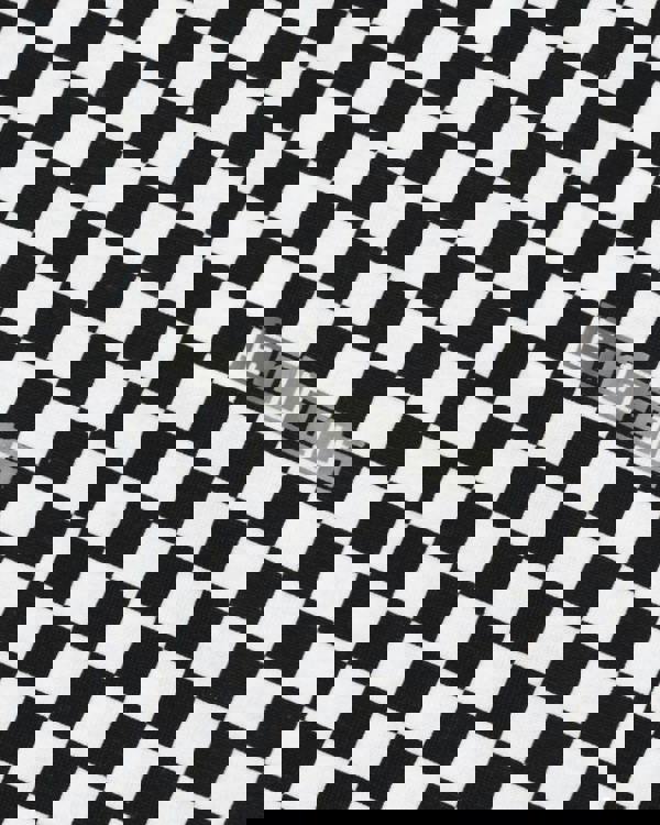 Lambretta Mens Checkered Casual Retro Mod Ska Black Polo Shirt