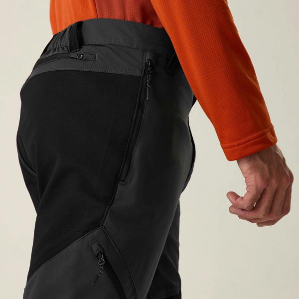 Regatta Mens Questra Hiking Trousers - Ash/Black - 