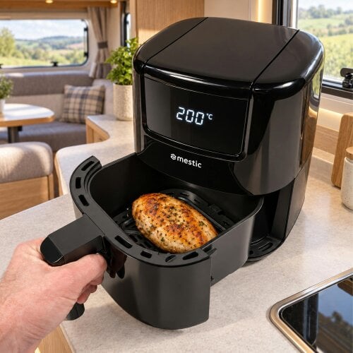 Mestic Caravan Air Fryer 900W Low Wattage Motorhome Campervan Compact Mestic UK