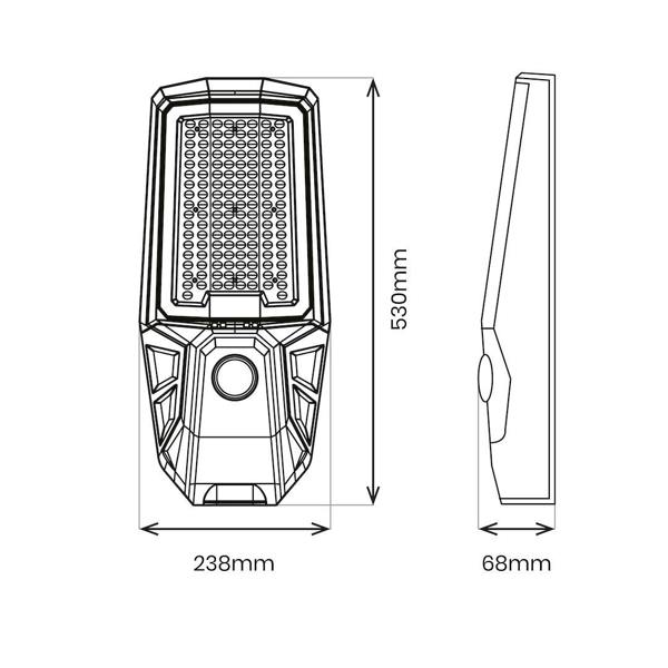 Milagro Kobra Ii Solar Lamp 400W 2400Lm 4000K Ip65 Grey