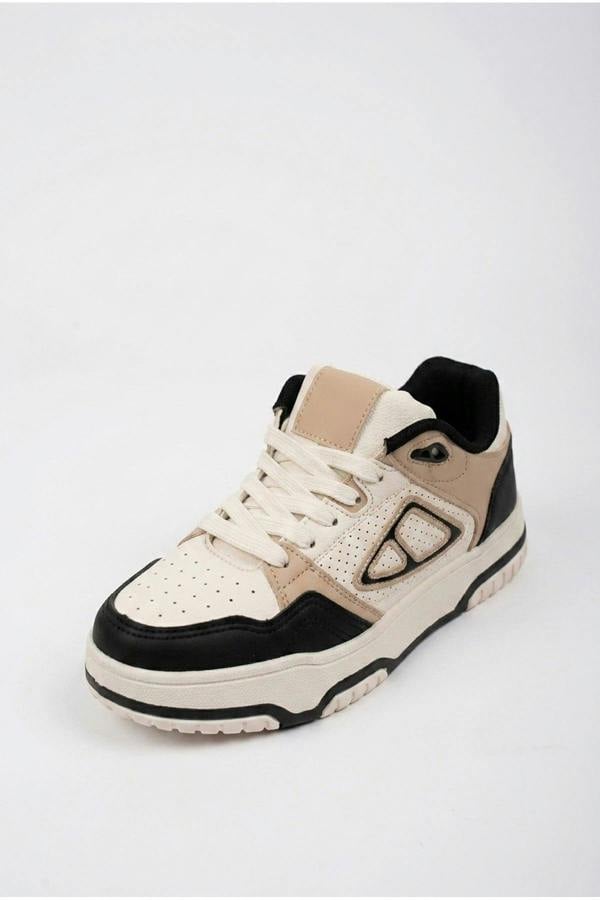 Cordelia Two Tone Panel Chunky Trainers - Black