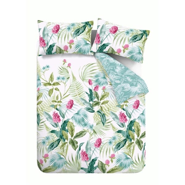 Catherine Lansfield Aruba Floral White Duvet Cover Set