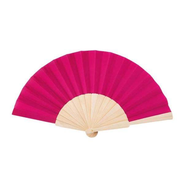 MidOcean Fanny Wood Wood Handheld Fan - Fuchsia - 
