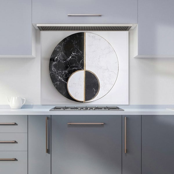 Warren Reed - Designer Sleek Yin Yang Marble Design Kitchen Splashback