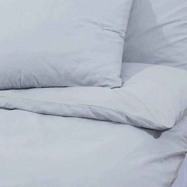 Berkfield Duvet Cover Set Grey 260x240 cm Cotton