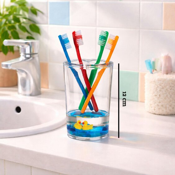 Essentials by Premier Opacity Floating Ducks Toothbrush Holder