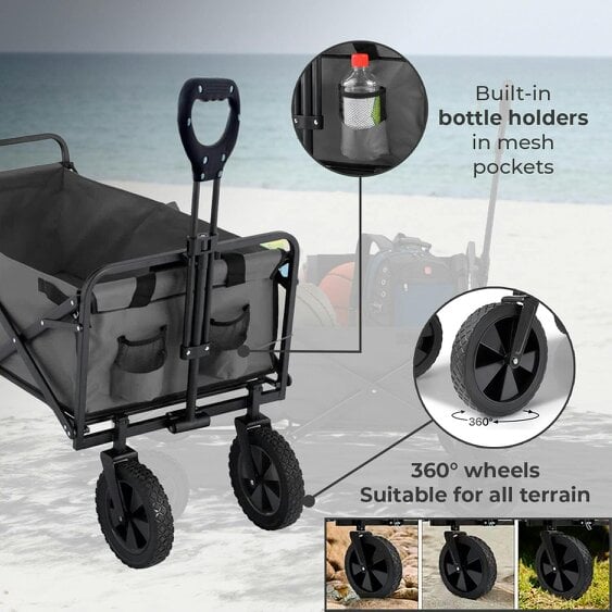 Neo Foldable Collapsible Garden Festival Cart - Grey