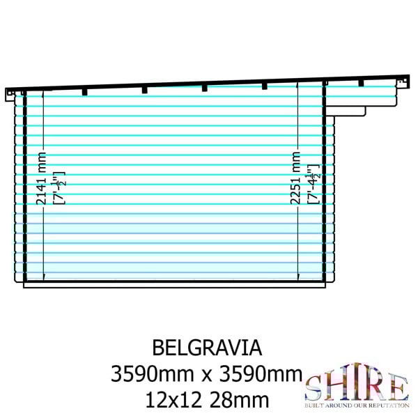 Shire 12x12 Belgravia Log Cabin 19mm Cladding - Best Shed