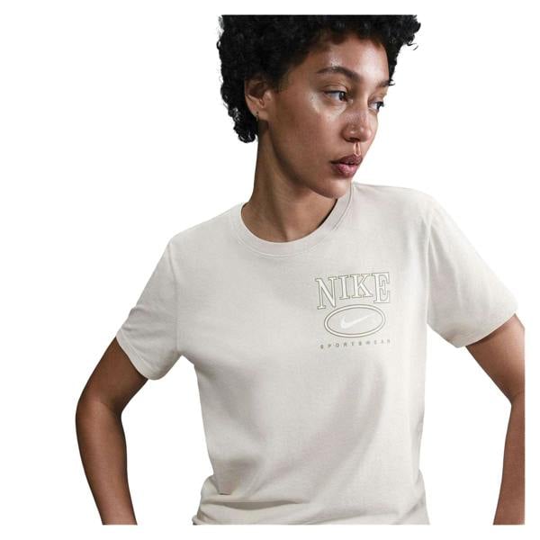 Nike Womens/Ladies Sportswear Club Swoosh T-Shirt - Light Beige - 