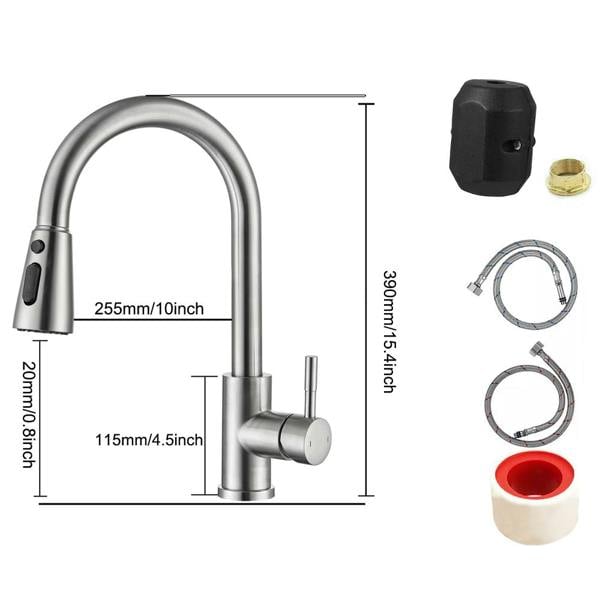 Havendro Pull Out Kitchen Sink Mixer Tap 360° Swivel Single Lever Modern Mono Tap