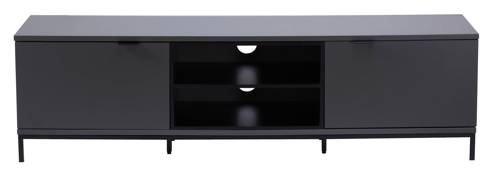 Dorel Home Chaplin Cabinet with 2 Doors Charcoal