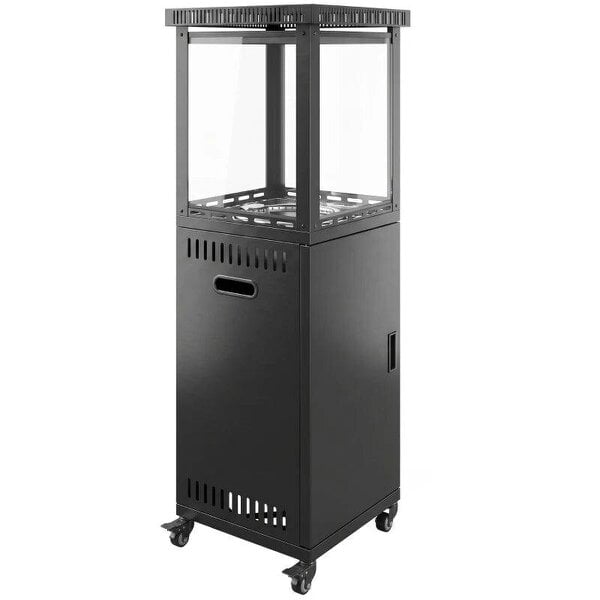 Bobobiy Gas Patio Heater, 13 kW Portable Propane Outdoor Heater with Stepless Heat Control, Tip-over Protection, 4 Wheels, Black