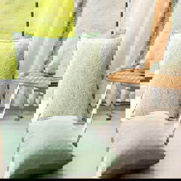 Anyhouz Anypillow Leaf Embroidered Plush Pillowcase Cushion