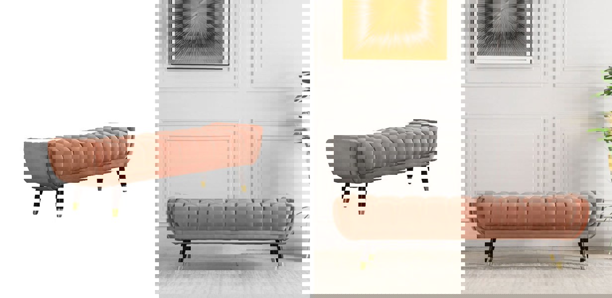 TB15 Orange Bench, Velvet-Rit Concept-Rit Concept