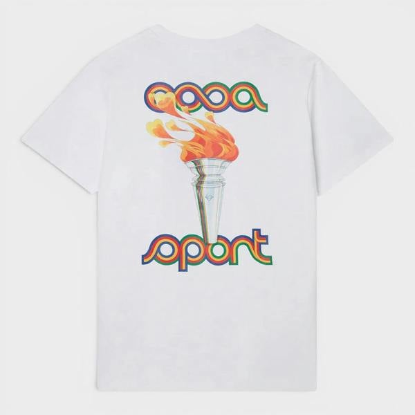 Casablanca La Flamme Du Sport Printed T-Shirt White