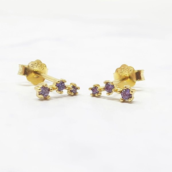 Alexandrite June Birthstone Gold Plated Earrings Gift Set For Her