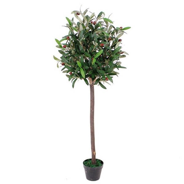 Leaf 120cm Artificial Olive Bay Style Topiary Fruit Tree