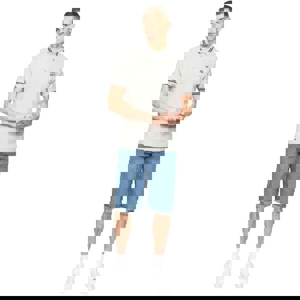 Crosshatch Mens Changra Polo Shirt - Grey Marl - 