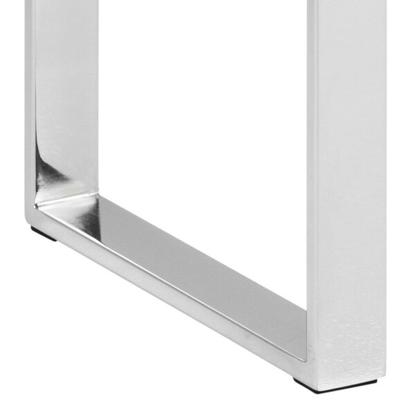 Wyld Haus Frederikssund Glass Top Console Table Silver Legs