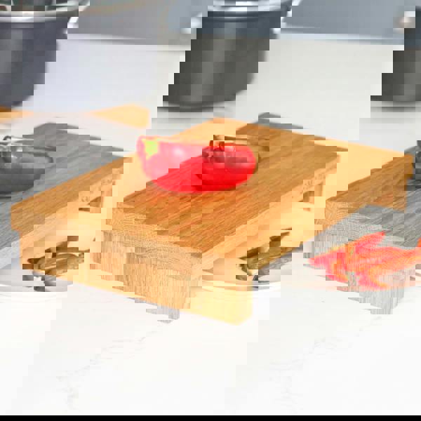 MijMoj Design Personalised Solid Oak Raised Chopping Board