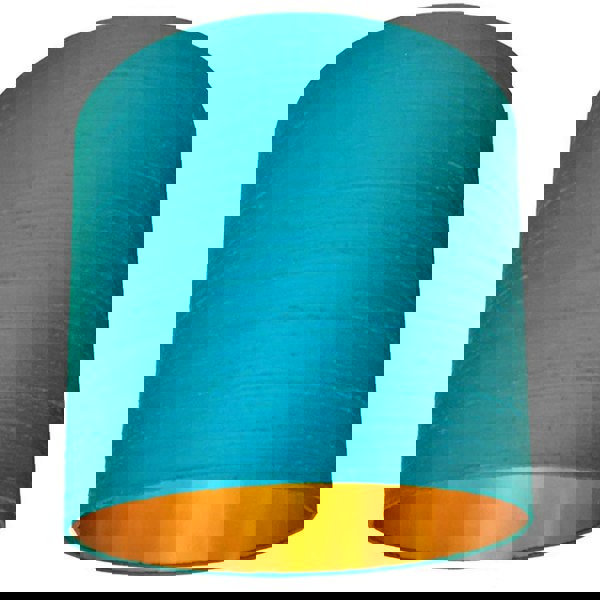 Love Frankie Aqua Blue Silk Lampshade With Gold Lining