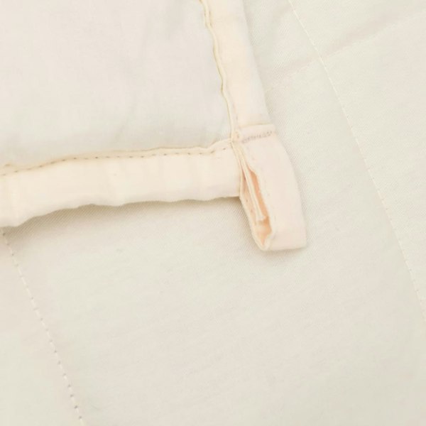 Berkfield Weighted Blanket Light Cream 120x180 cm 5 kg Fabric