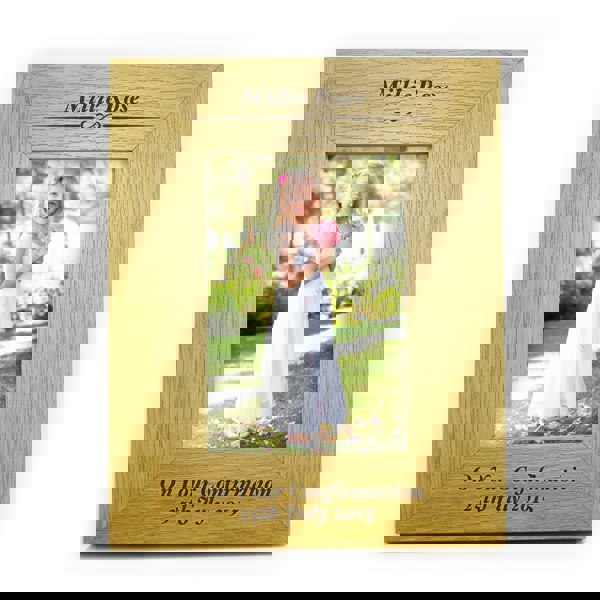 Personalised Memento Company Personalised 6x4 Portrait Wooden Photo Frame