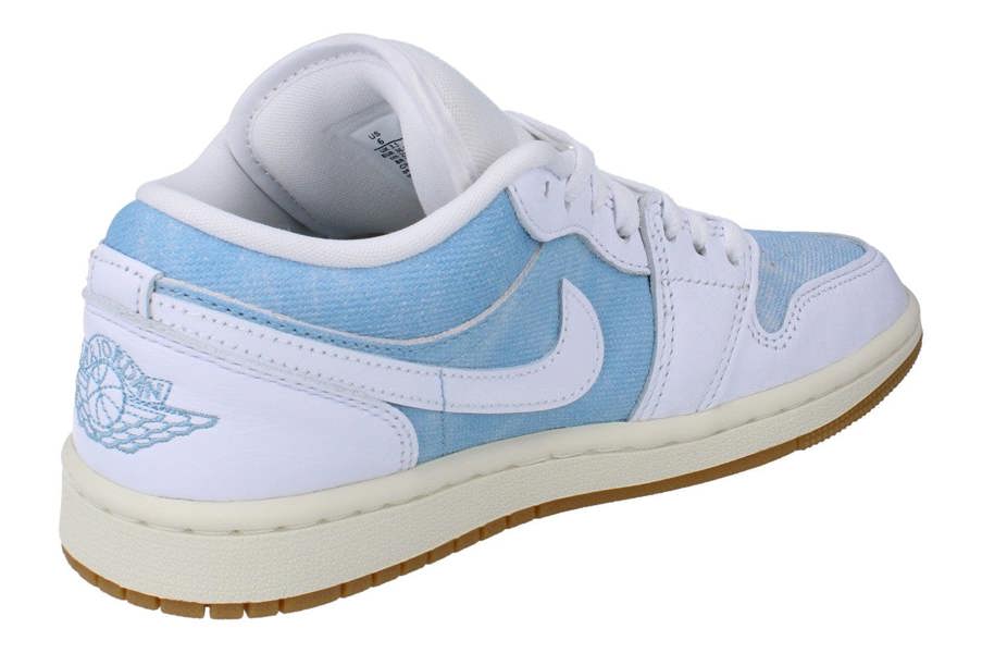 Nike Womens Air Jordan 1 Low SE Trainers Hq2004  400 - Worn Blue White 400 - Photo 2