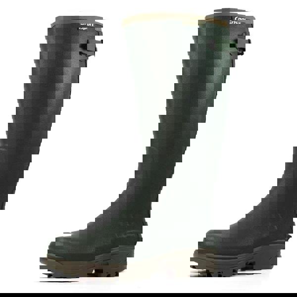 GriSport Stream Men's and Women's Neoprene Fishing Hunting Farm Wellies Boots, green rubber wellingtons for outdoor activities.